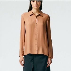 Tibi Feather Weight Eco Crepe Slim Shirt